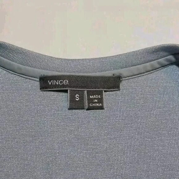 Vince Blue Boxy Notched Collar Blouse - Picture 3 of 7